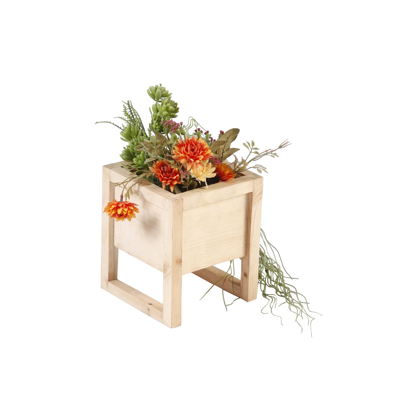A Tiny Mistake Crate Wooden Planter (One Piece) (Natural Finish)