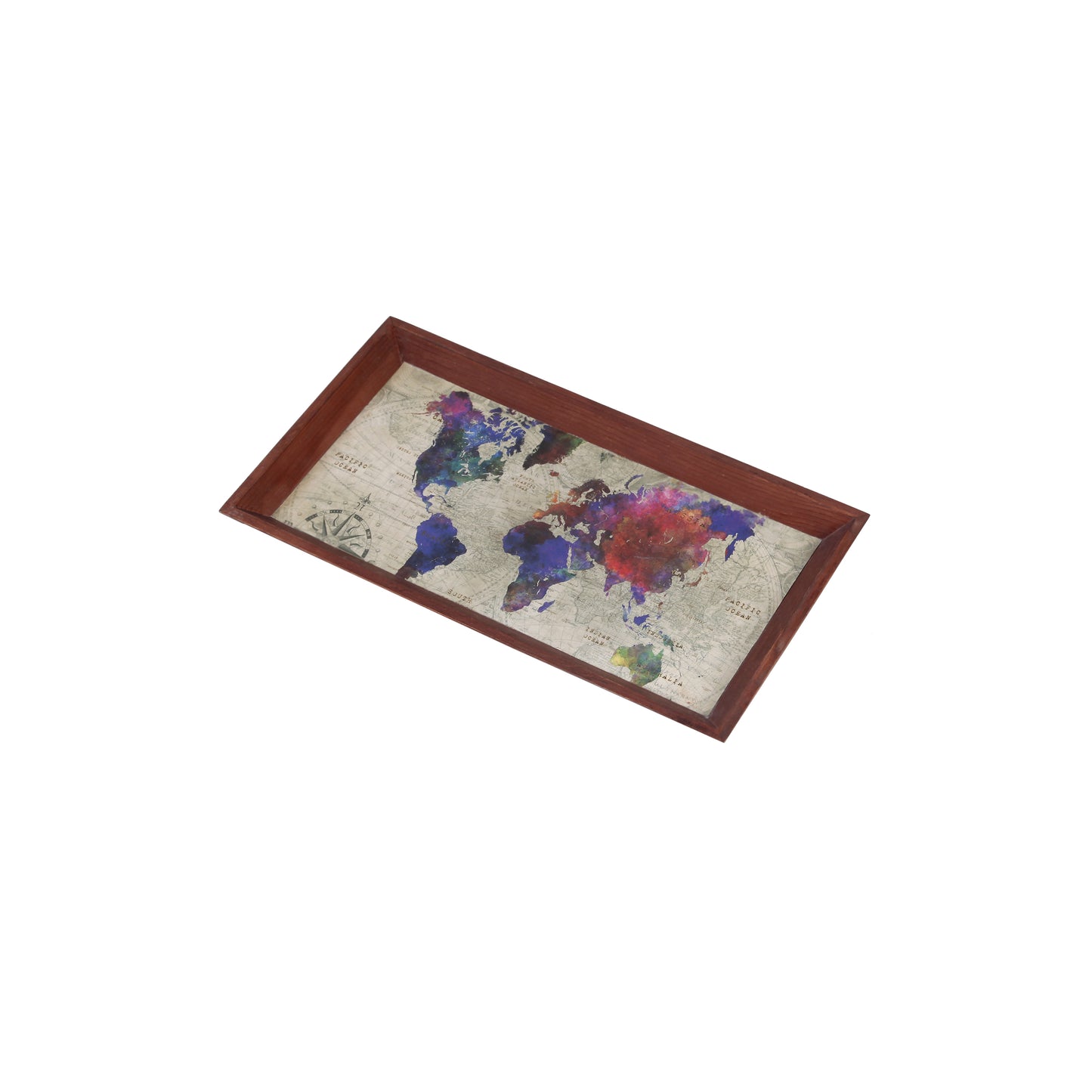 A Tiny Mistake Atlas Rectangle Wooden Serving Tray, 35 x 20 x 2 cm
