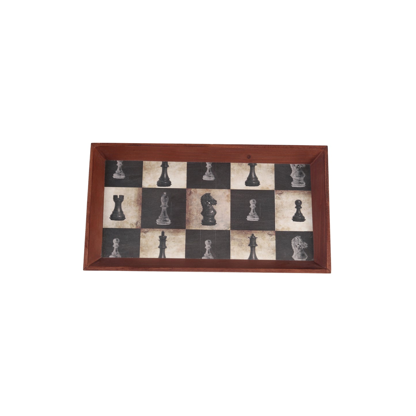 A Tiny Mistake Chess Rectangle Wooden Serving Tray, 35 x 20 x 2 cm