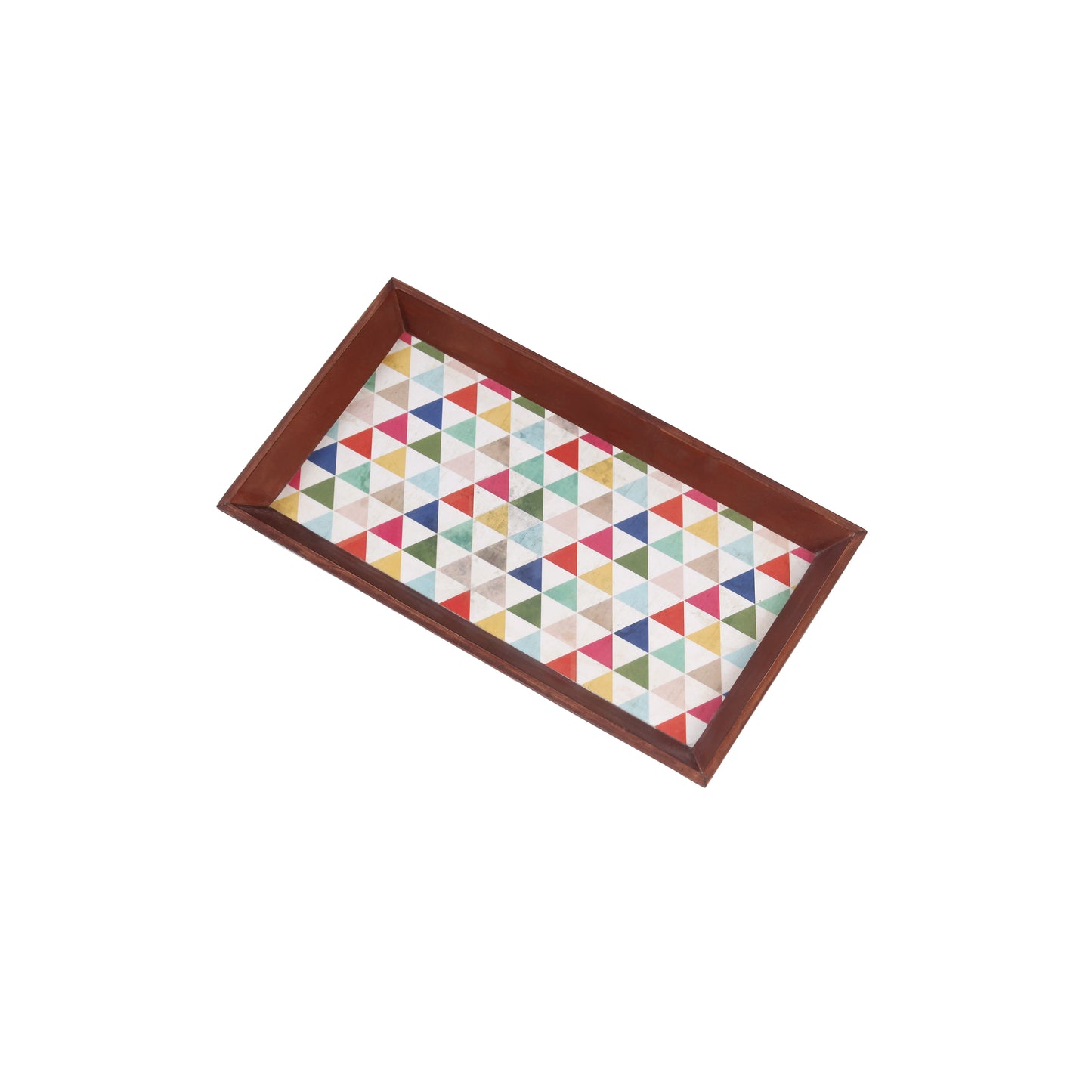 A Tiny Mistake Rubic Rectangle Wooden Serving Tray, 35 x 20 x 2 cm