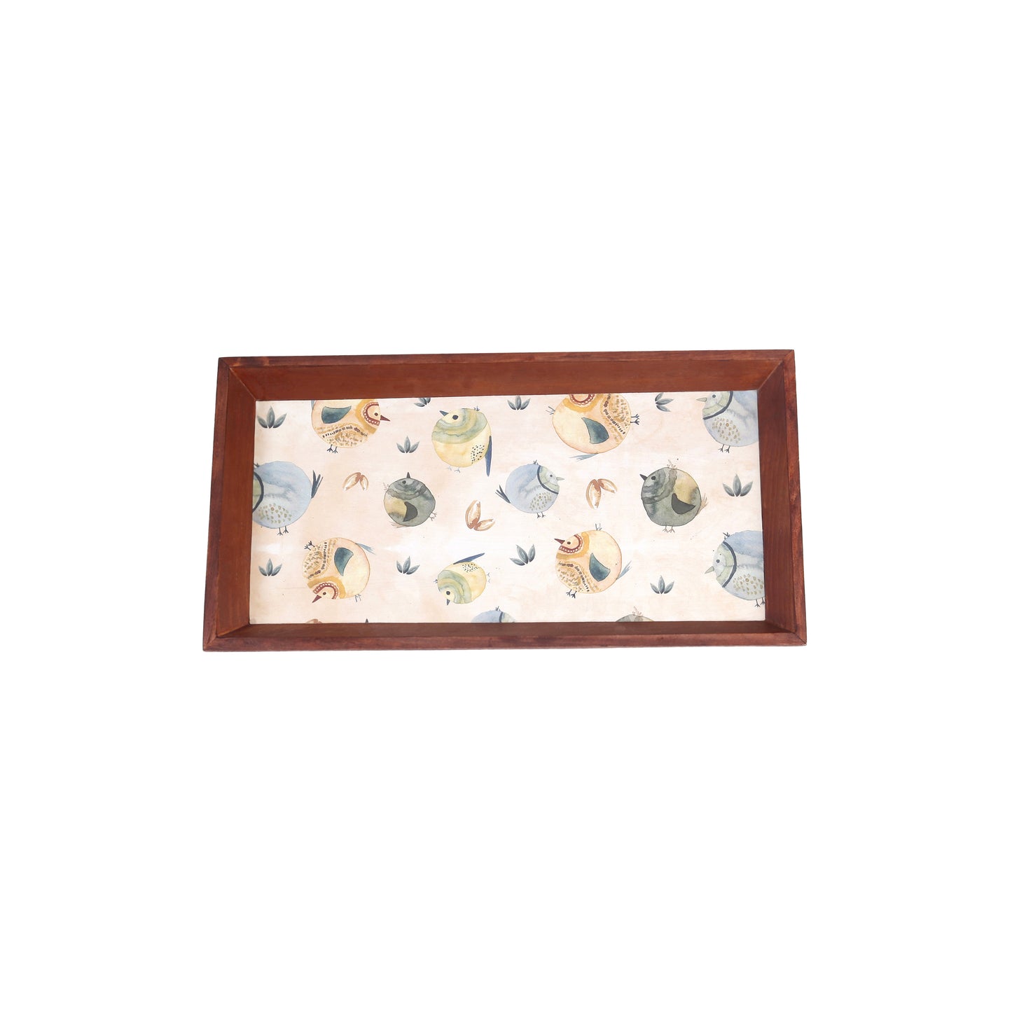 A Tiny Mistake Cute Birds Rectangle Wooden Serving Tray, 35 x 20 x 2 cm