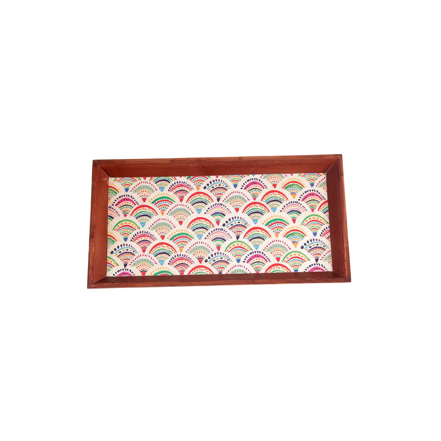 A Tiny Mistake Pankha Rectangle Wooden Serving Tray, 35 x 20 x 2 cm