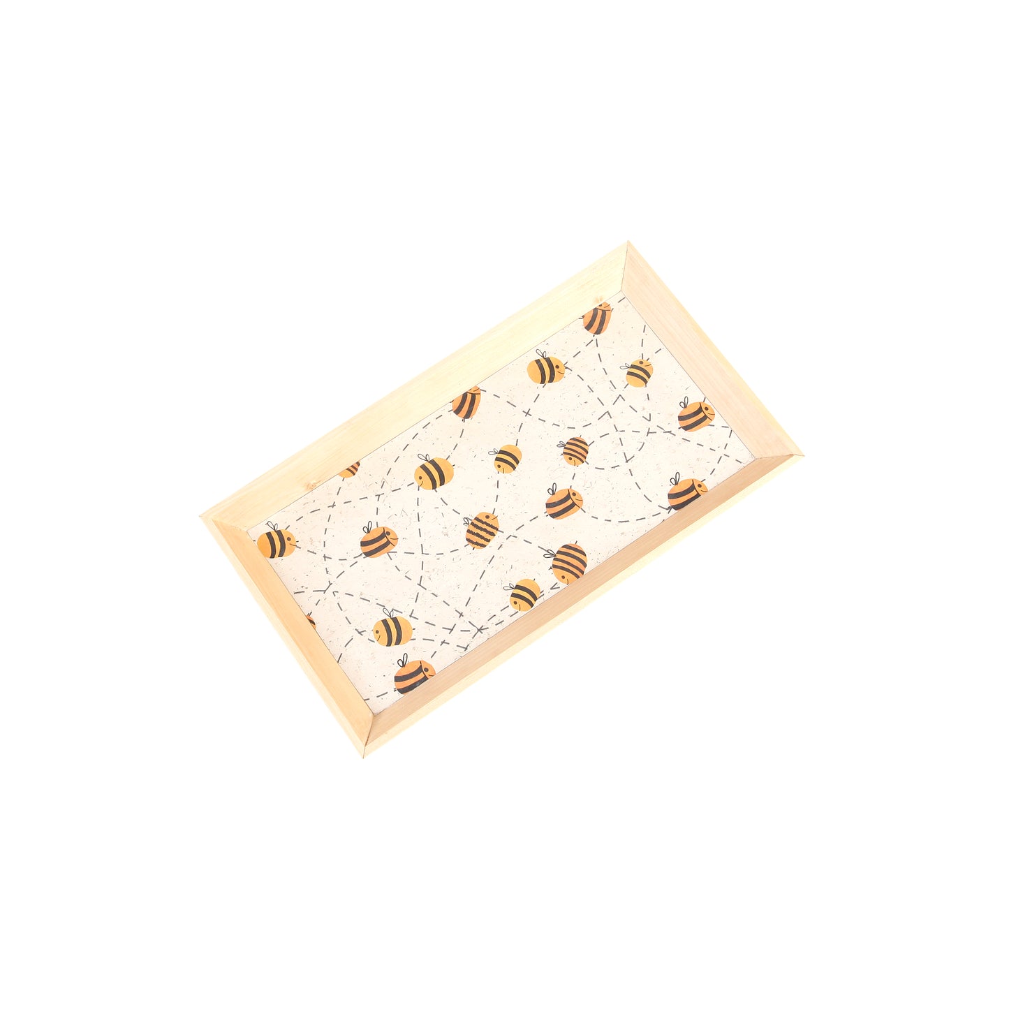 A Tiny Mistake Buzybee Rectangle Wooden Serving Tray, 35 x 20 x 2 cm