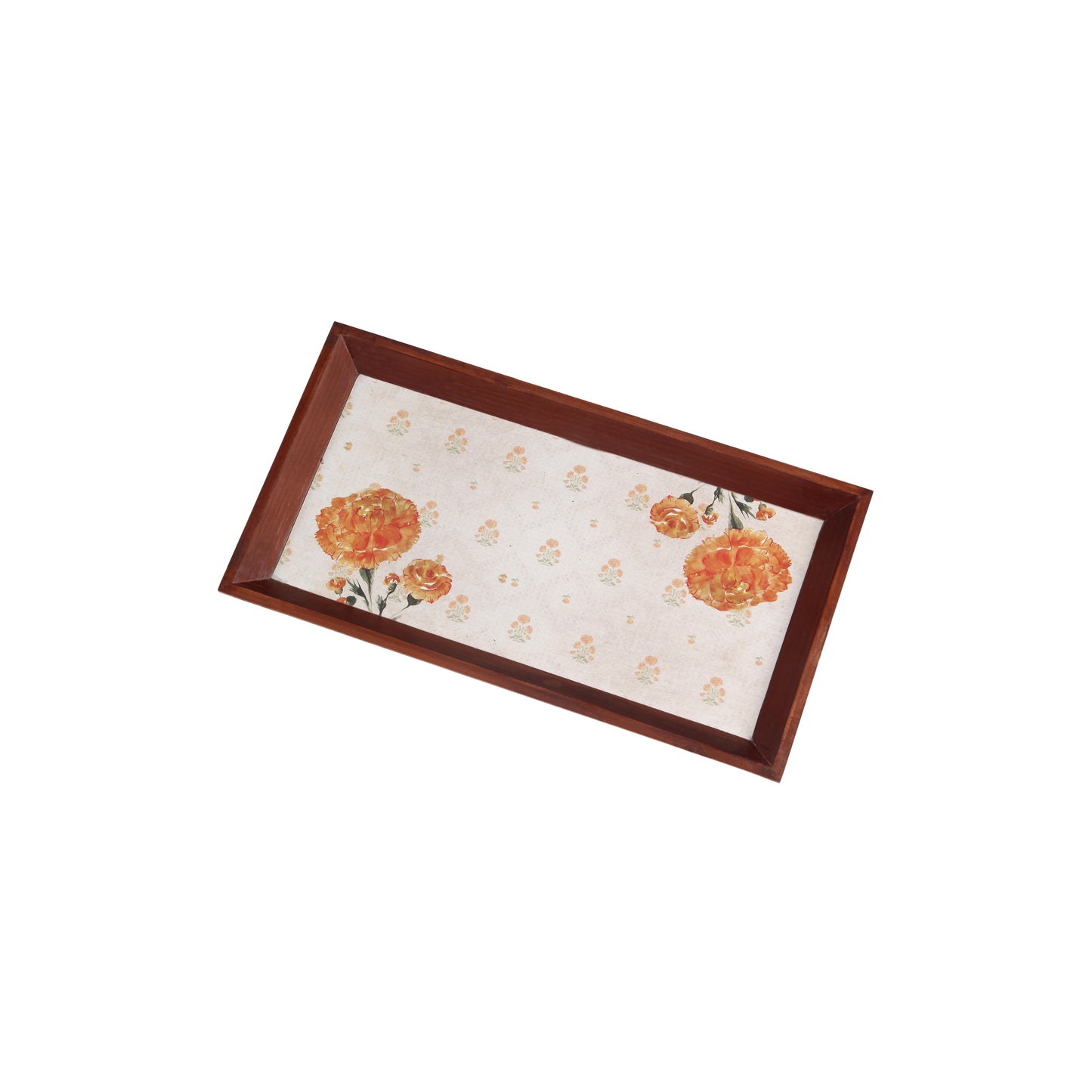 A Tiny Mistake Marigold Rectangle Wooden Serving Tray, 35 x 20 x 2 cm