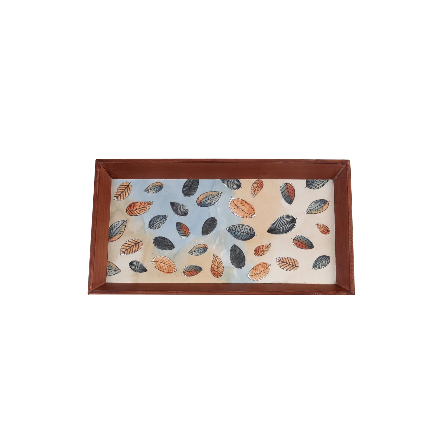 A Tiny Mistake Fall Leaves Rectangle Wooden Serving Tray, 35 x 20 x 2 cm