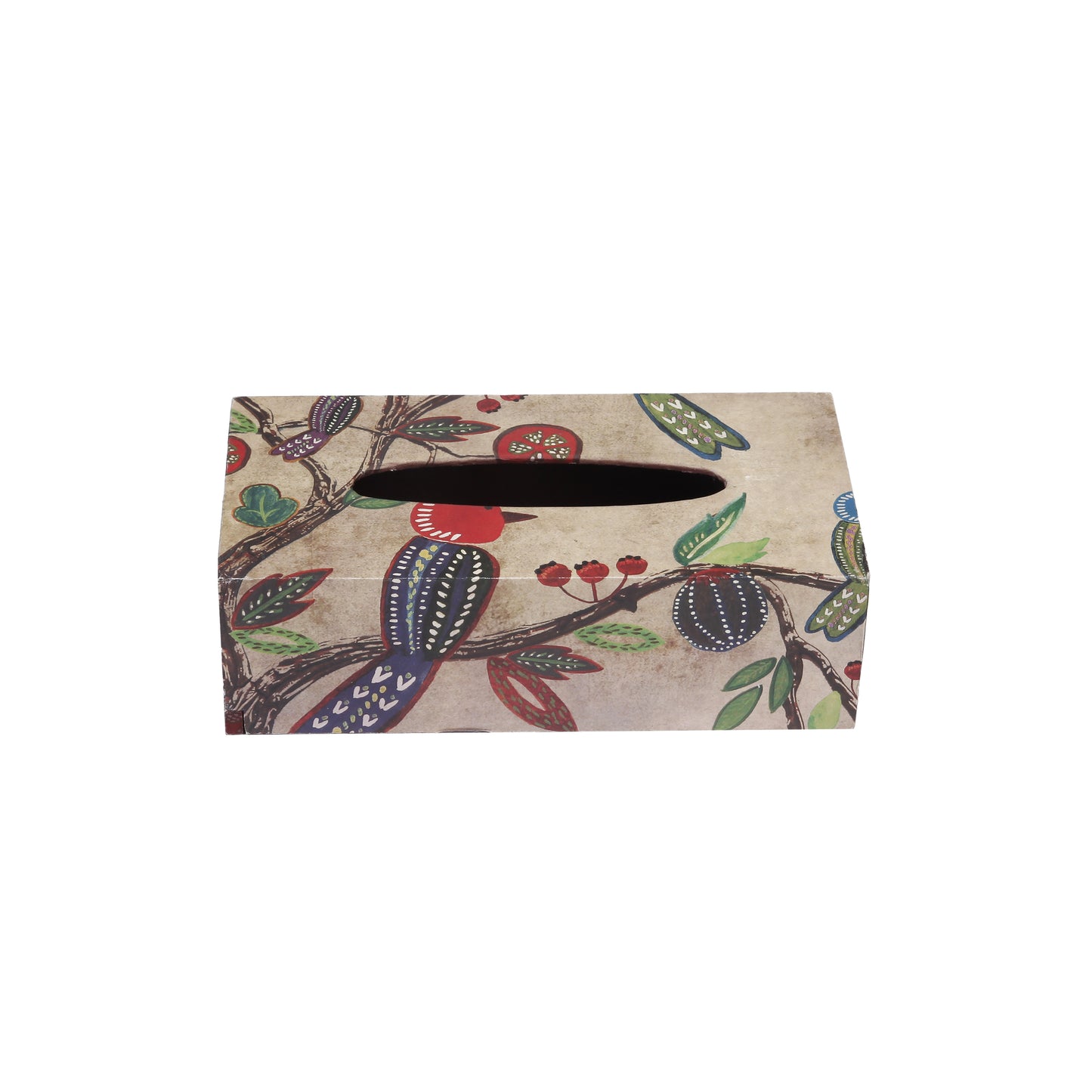 A Tiny Mistake Vintage Birds Rectangle Tissue Box, 26 x 13 x 8 cm
