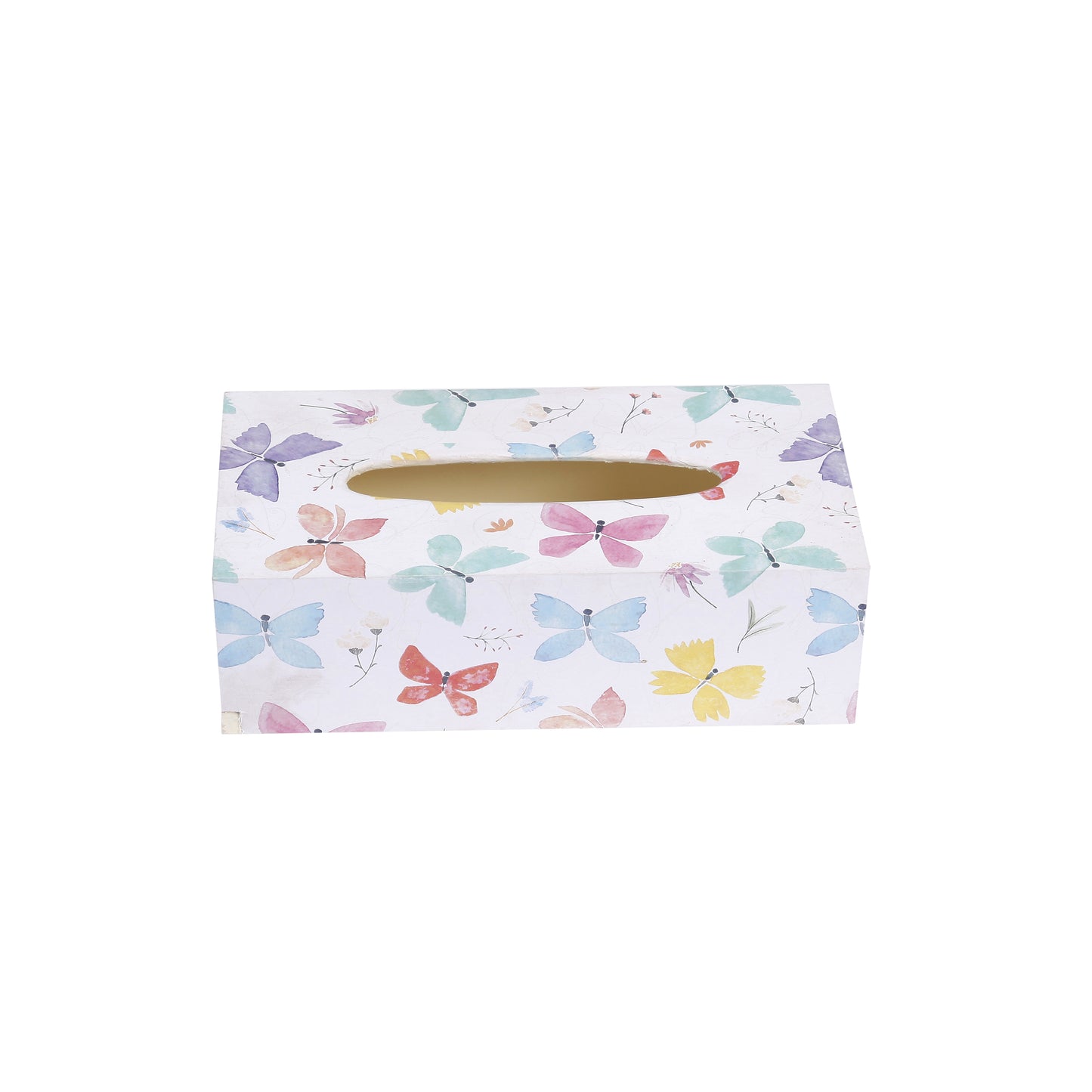 A Tiny Mistake Butterflies Tissue Box, 18 x 18 x 7.5 cm