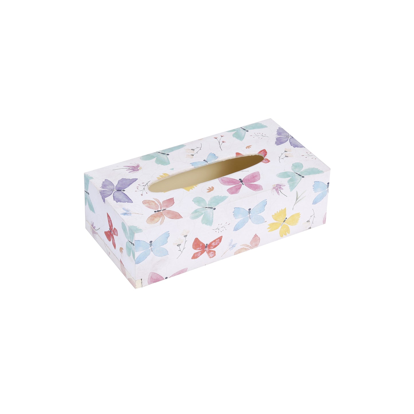 A Tiny Mistake Butterflies Tissue Box, 18 x 18 x 7.5 cm