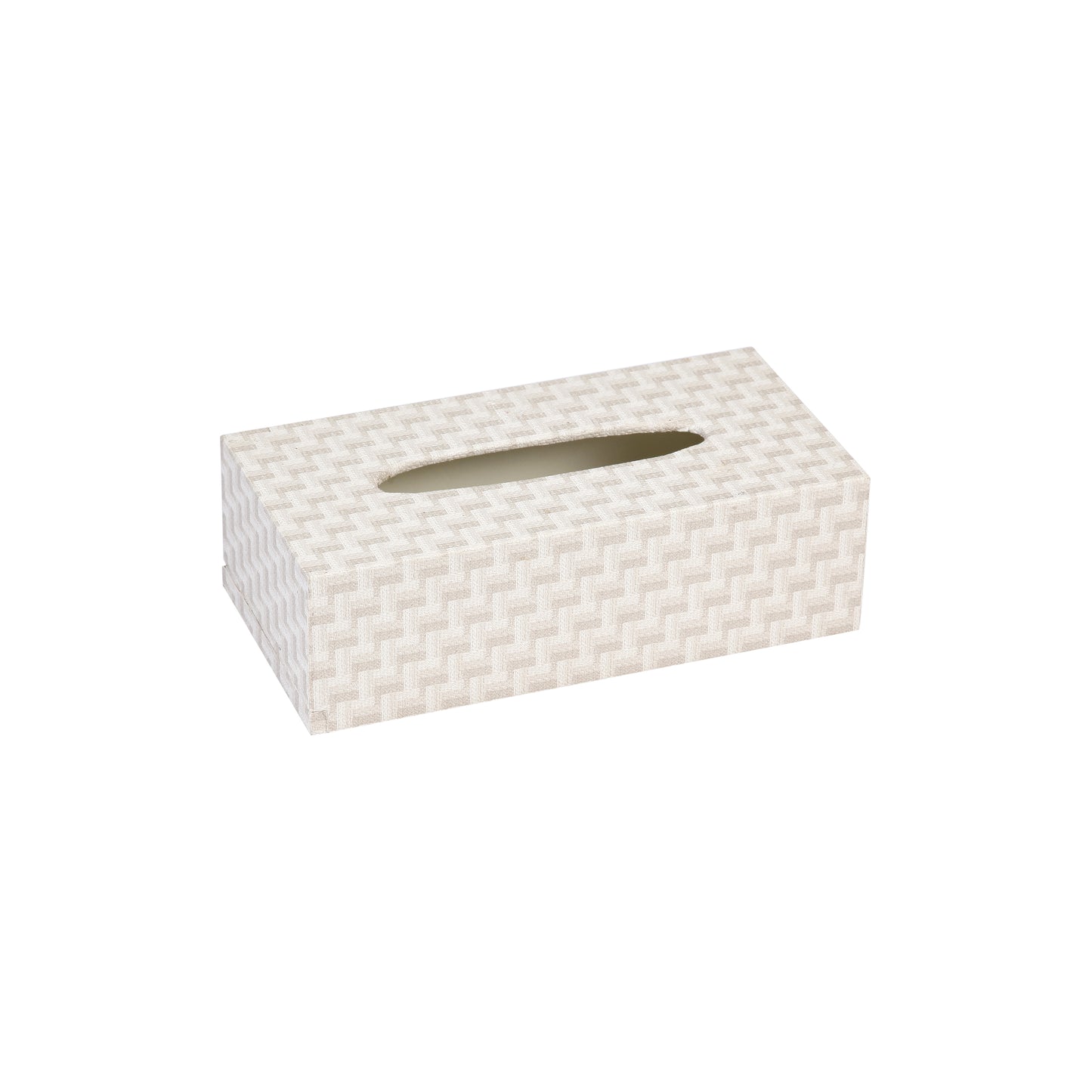 A Tiny Mistake Herringbone Beige Rectangle Tissue Box, 26 x 13 x 8 cm