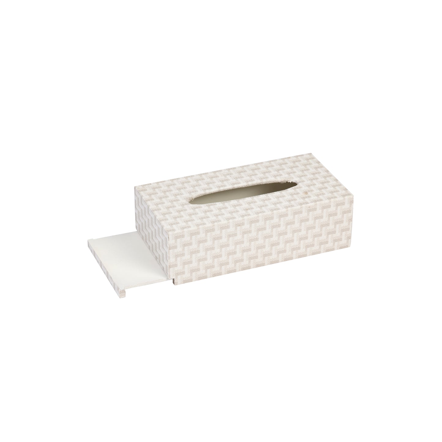 A Tiny Mistake Herringbone Beige Rectangle Tissue Box, 26 x 13 x 8 cm