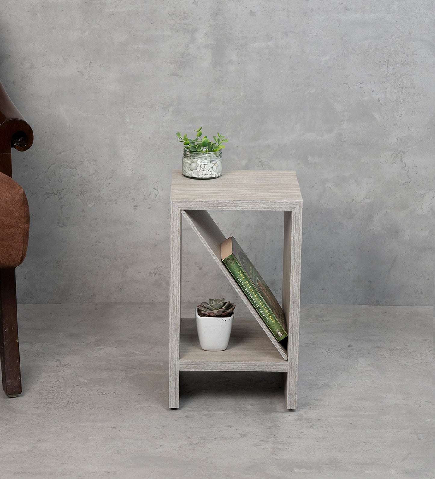 Bevel - Side Table, Small Storage and Decor, End Table, Living and Bedroom Decor, Wooden Table