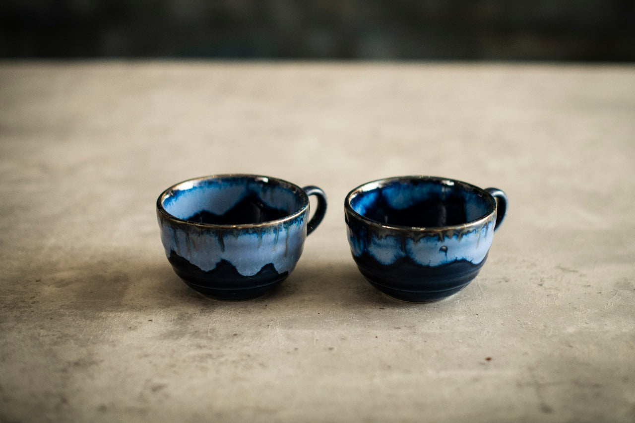 A Tiny Mistake Blue Hues Studio Ceramic Mugs Set of 2