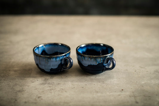 A Tiny Mistake Blue Hues Studio Ceramic Mugs Set of 2