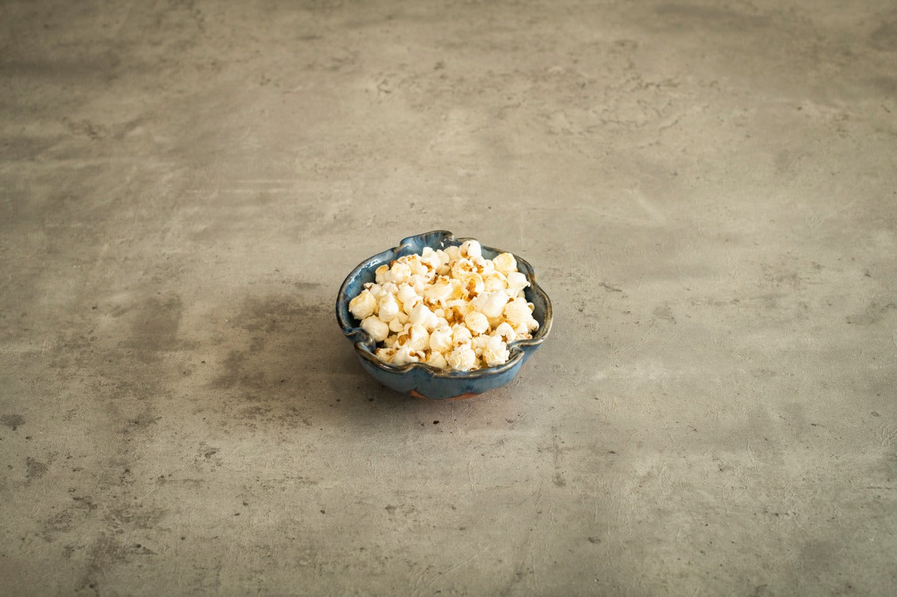 A Tiny Mistake Studio Ceramic Snack Bowl Mustard and Blue Hues, Nut Bowl