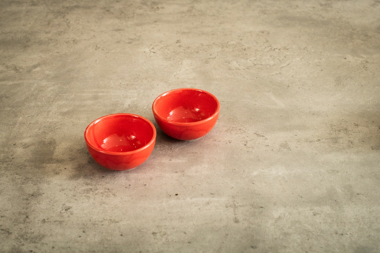 Red Snack Bowls