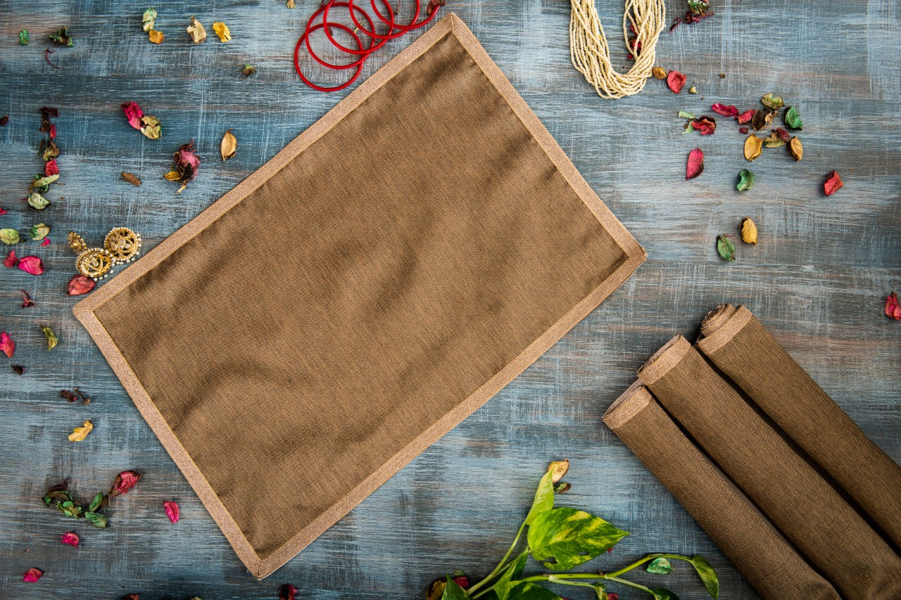 A Tiny Mistake Set of 4 Rose Gold Border on Dull Bronze Table Mats