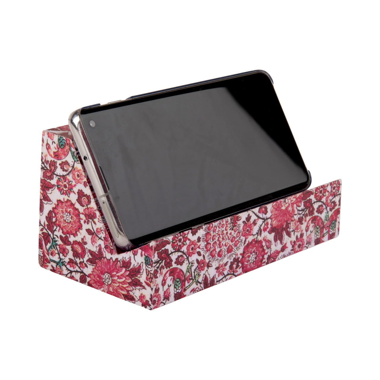 A Tiny Mistake Red Spring Floral Phone Stand for Charging and Watching Videos
