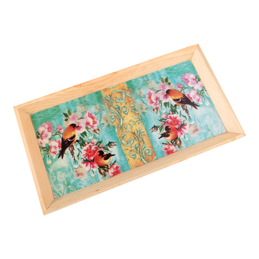 Wooden Tray, Decoupage Tray, Serving Tray