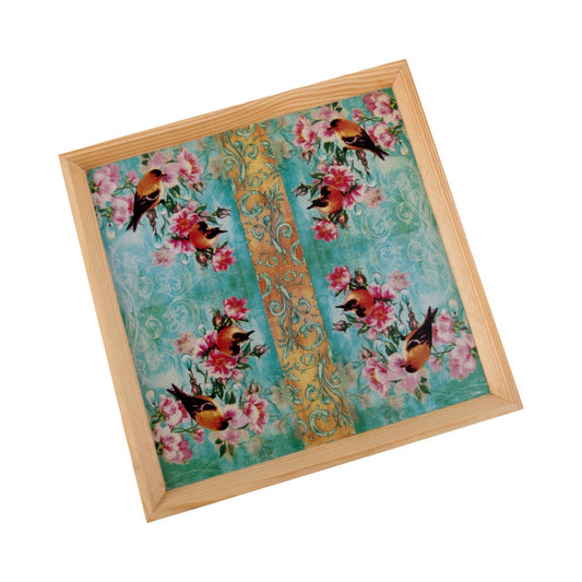 Wooden Tray, Decoupage Tray, Serving Tray