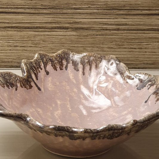 A Tiny Mistake Pink Uneven Decorative Ceramic Serving Bowl